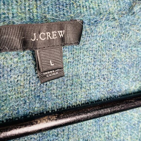 J. Crew Women’s Large Mixed Green Kid Mohair Sweater Cardigan V Neck New - Picture 3 of 7